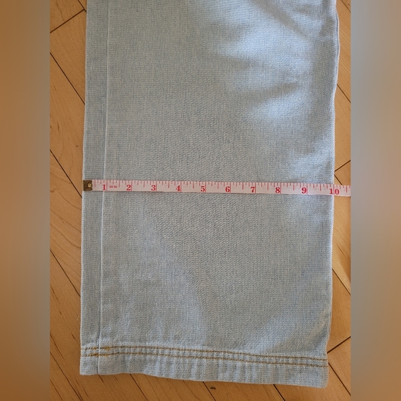 Light Blue Wash Paperbag Waist Wide Leg Jeans - Picture 7 of 11